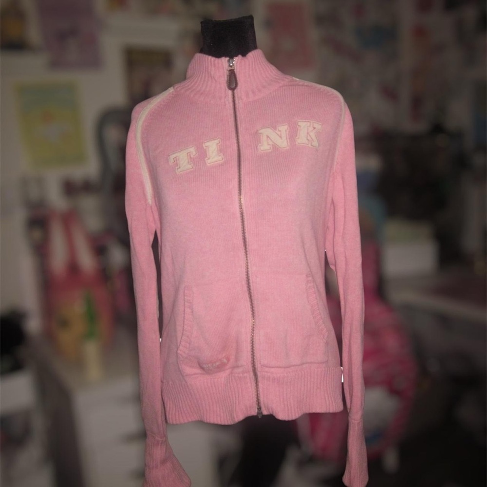 Vintage pink Disney tinker bell quarter zip 🧚‍♀️✨